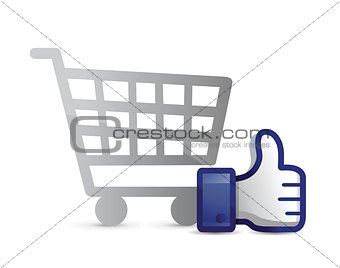 shopping cart thumb up