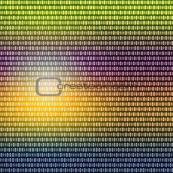 Multicolored binary code written