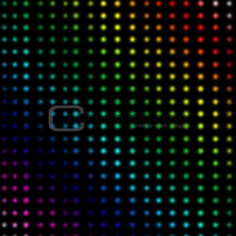 Multicolored dots forming lines