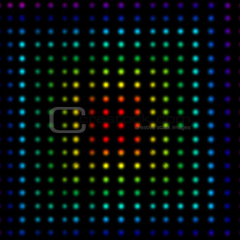 Multicolored dots forming squares