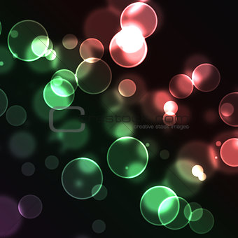 Red and green bubbles