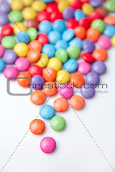 Multicolored chocolate candies