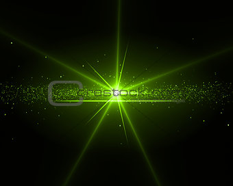 Background with a green star
