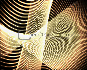 Volute of yellow and gold lines