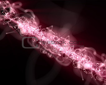 Pink line of lightning
