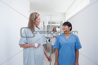Nurse next to a patient