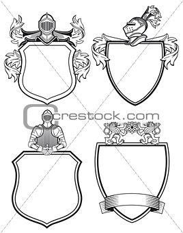 Knight shields and crests
