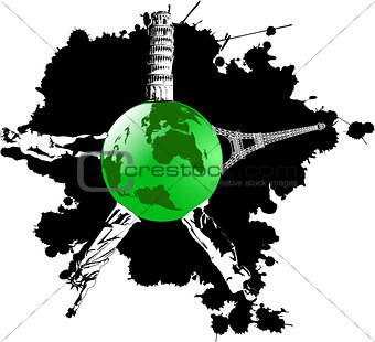 vector blot and green earth wish landmarks