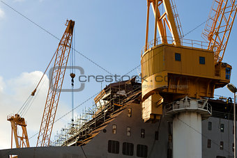 Ship under construction