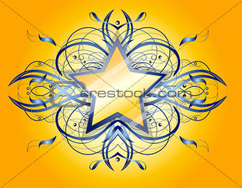 Abstract shape with star.