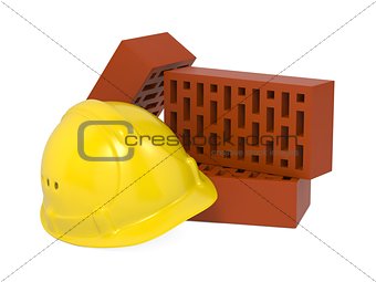 Safety Helmet and Bricks.