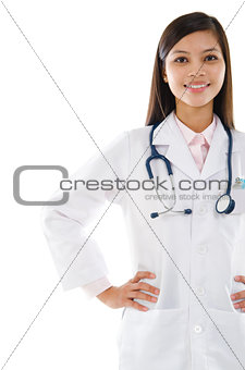 Attractive Southeast Asian female medical doctor