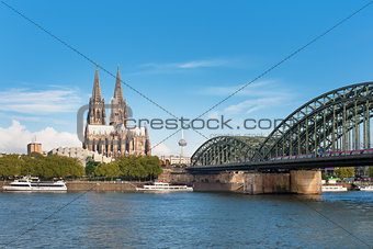 View of Cologne over the Rhein