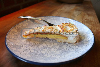 Fresh baked lemon meringue pie