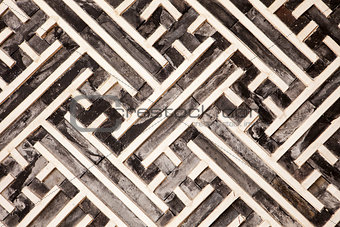 Korean Geometric Pattern In Wood