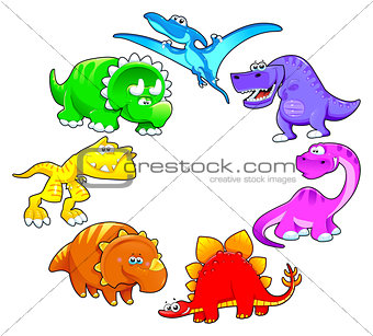 Dinosaurs rainbow.