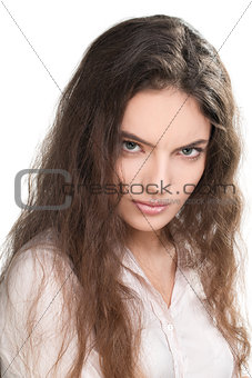 beautiful and unhappy young woman