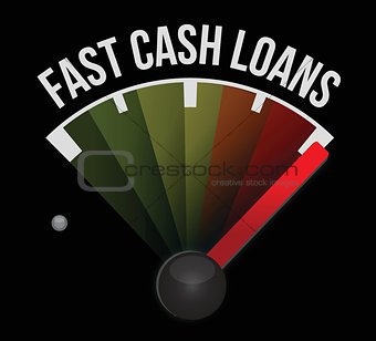 fast cash loans speedometer illustration design