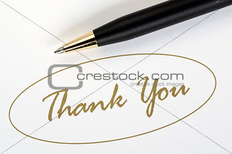 The words Thank You concepts of appreciation and thankfulness