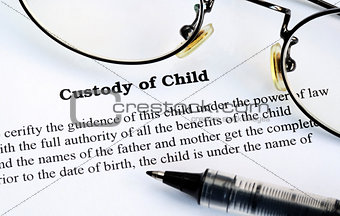 Custody of Child concept of family laws and adoption