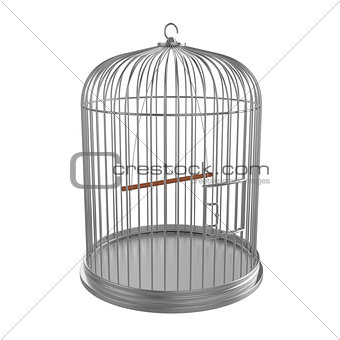 Silver bird cage