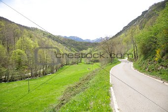 rural road in Picos de Europa