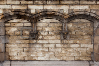 Arched wall of Saint Michael's bridge Ghent
