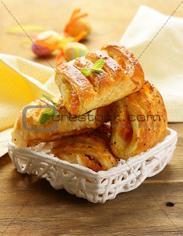 puff pastry with jam - sweet breakfast