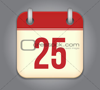 Vector calendar app icon