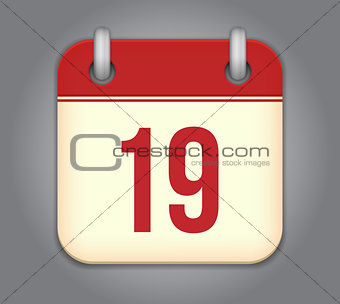 Vector calendar app icon