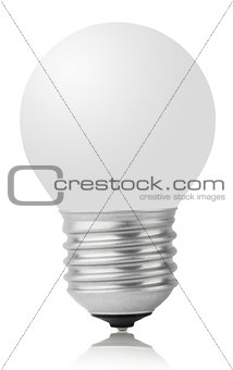 Incandescent lamp on white