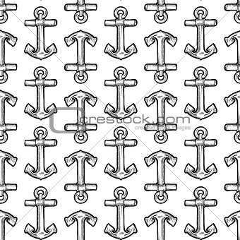 Seamless boat anchor background