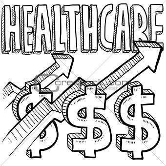Health care costs increasing sketch