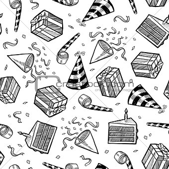 Seamless party objects background