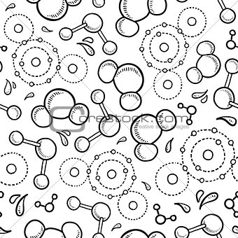 Seamless water molecule background