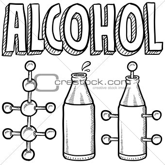 Alcohol molecule sketch