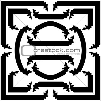 Set  black ribbons  and banners, vector illustration