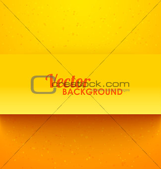 Paper orange rectangle banner with drop shadows