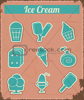 Ice Cream - Vintage set labels