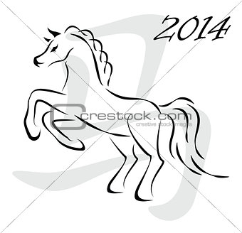 Vector horse 2014