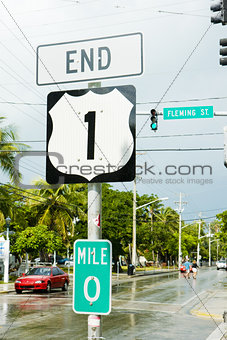 end of the road number 1, Key West, Florida, USA