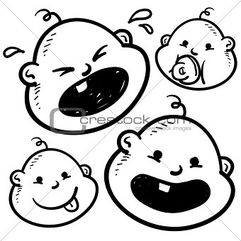 Baby emotions sketch