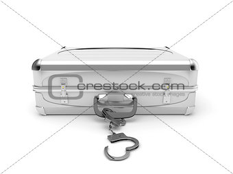 Briefcase with handcuffs