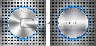 Abstract background with circle metallic inset