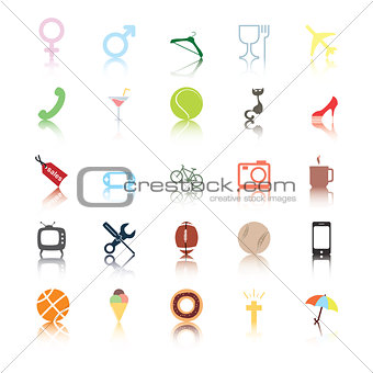 Social icons. People and sport vector icon