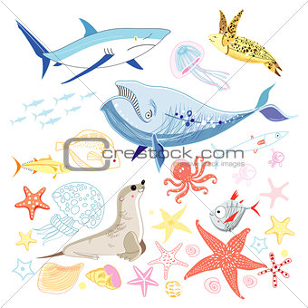 graphic marine animals
