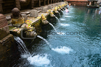Balinese holy springs in Tirta Empul temple