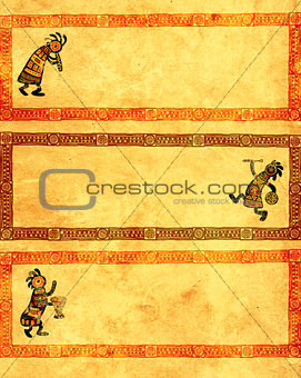 Set of banners with African traditional patterns