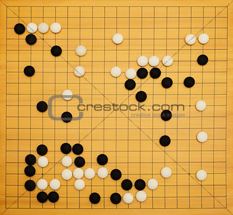 Game of go top view