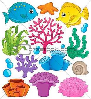 Coral reef theme collection 1